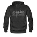 Saint Paul, Minnesota Hoodie - Skyline Saint Paul Crewneck Hooded Sweatshirt - charcoal gray