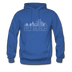Pittsburgh, Pennsylvania Hoodie - Skyline Pittsburgh Crewneck Hooded Sweatshirt - royal blue