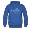 Pittsburgh, Pennsylvania Hoodie - Skyline Pittsburgh Crewneck Hooded Sweatshirt - royal blue
