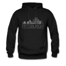 Pittsburgh, Pennsylvania Hoodie - Skyline Pittsburgh Crewneck Hooded Sweatshirt - black