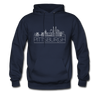 Pittsburgh, Pennsylvania Hoodie - Skyline Pittsburgh Crewneck Hooded Sweatshirt - navy