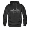 Pittsburgh, Pennsylvania Hoodie - Skyline Pittsburgh Crewneck Hooded Sweatshirt - charcoal gray