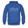 Sacramento, California Hoodie - Skyline Sacramento Crewneck Hooded Sweatshirt - royal blue