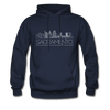 Sacramento, California Hoodie - Skyline Sacramento Crewneck Hooded Sweatshirt - navy