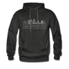 Sacramento, California Hoodie - Skyline Sacramento Crewneck Hooded Sweatshirt - charcoal gray