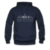 San Antonio, Texas Hoodie - Skyline San Antonio Crewneck Hooded Sweatshirt - navy