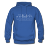 San Francisco, California Hoodie - Skyline San Francisco Crewneck Hooded Sweatshirt - royal blue