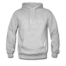 San Francisco, California Hoodie - Skyline San Francisco Crewneck Hooded Sweatshirt - heather gray