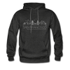 San Francisco, California Hoodie - Skyline San Francisco Crewneck Hooded Sweatshirt - charcoal gray