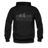 Sioux Falls, South Dakota Hoodie - Skyline Sioux Falls Crewneck Hooded Sweatshirt - black