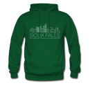 Sioux Falls, South Dakota Hoodie - Skyline Sioux Falls Crewneck Hooded Sweatshirt - forest green