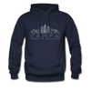 Tampa, Florida Hoodie - Skyline Tampa Crewneck Hooded Sweatshirt - navy