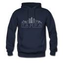 Tampa, Florida Hoodie - Skyline Tampa Crewneck Hooded Sweatshirt - navy