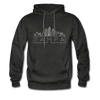 Tampa, Florida Hoodie - Skyline Tampa Crewneck Hooded Sweatshirt - charcoal gray