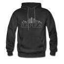 Tampa, Florida Hoodie - Skyline Tampa Crewneck Hooded Sweatshirt - charcoal gray