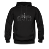 Seattle, Washington Hoodie - Skyline Seattle Crewneck Hooded Sweatshirt - black