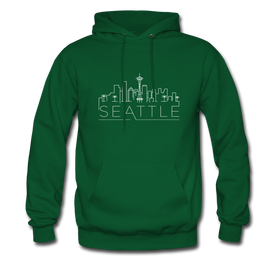 Seattle, Washington Hoodie - Skyline Seattle Hooded Sweatshirt