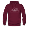 St. Louis, Missouri Hoodie - Skyline St. Louis Crewneck Hooded Sweatshirt - burgundy