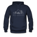 St. Louis, Missouri Hoodie - Skyline St. Louis Crewneck Hooded Sweatshirt - navy