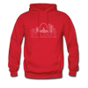 St. Louis, Missouri Hoodie - Skyline St. Louis Crewneck Hooded Sweatshirt - red