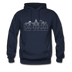 Savannah, California Hoodie - Skyline Savannah Crewneck Hooded Sweatshirt - navy