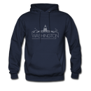 Washington DC Hoodie - Skyline Washington DC Crewneck Hooded Sweatshirt - navy