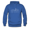 Virginia Beach, Virginia Hoodie - Skyline Virginia Beach Crewneck Hooded Sweatshirt - royal blue