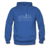 Virginia Beach, Virginia Hoodie - Skyline Virginia Beach Crewneck Hooded Sweatshirt - royal blue