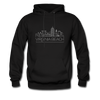Virginia Beach, Virginia Hoodie - Skyline Virginia Beach Crewneck Hooded Sweatshirt - black