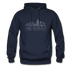 Virginia Beach, Virginia Hoodie - Skyline Virginia Beach Crewneck Hooded Sweatshirt - navy