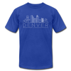 Denver, Colorado T-Shirt - Skyline Unisex Denver T Shirt - royal blue