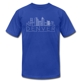 Denver, Colorado T-Shirt - Skyline Unisex Denver T Shirt - royal blue