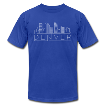 Denver, Colorado T-Shirt - Skyline Unisex Denver T Shirt - royal blue