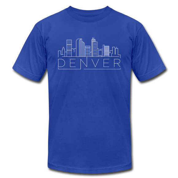 Denver, Colorado T-Shirt - Skyline Unisex Denver T Shirt - royal blue