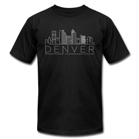 Denver, Colorado T-Shirt - Skyline Unisex Denver T Shirt - black