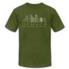 Denver, Colorado T-Shirt - Skyline Unisex Denver T Shirt - olive