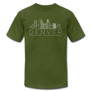 Denver, Colorado T-Shirt - Skyline Unisex Denver T Shirt - olive