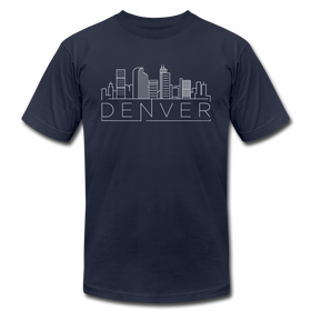 Denver, Colorado T-Shirt - Skyline Unisex Denver T Shirt - navy