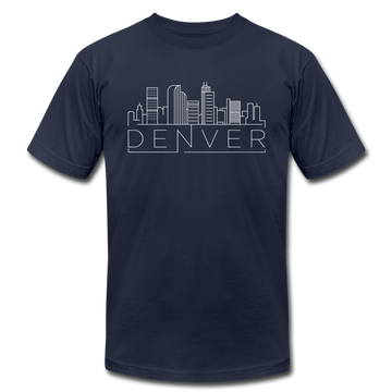 Denver, Colorado T-Shirt - Skyline Unisex Denver T Shirt - navy
