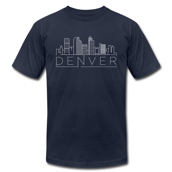 Denver, Colorado T-Shirt - Skyline Unisex Denver T Shirt - navy