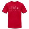Denver, Colorado T-Shirt - Skyline Unisex Denver T Shirt - red