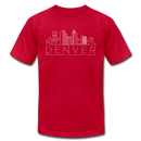 Denver, Colorado T-Shirt - Skyline Unisex Denver T Shirt - red
