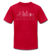 Denver, Colorado T-Shirt - Skyline Unisex Denver T Shirt - red
