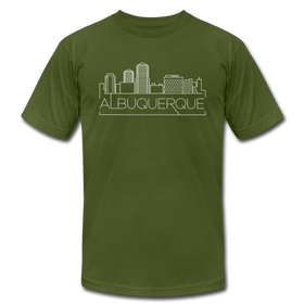 Albuquerque, New Mexico T-Shirt - Skyline Unisex Albuquerque T Shirt - olive