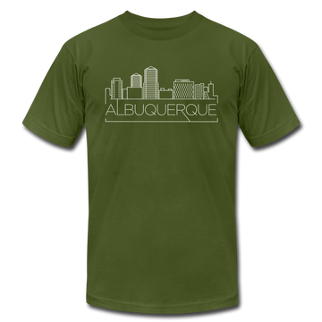 Albuquerque, New Mexico T-Shirt - Skyline Unisex Albuquerque T Shirt - olive