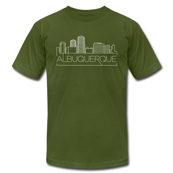 Albuquerque, New Mexico T-Shirt - Skyline Unisex Albuquerque T Shirt - olive