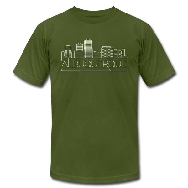 Albuquerque, New Mexico T-Shirt - Skyline Unisex Albuquerque T Shirt - olive