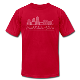 Albuquerque, New Mexico T-Shirt - Skyline Unisex Albuquerque T Shirt - red