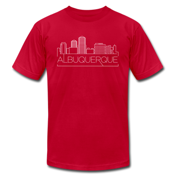 Albuquerque, New Mexico T-Shirt - Skyline Unisex Albuquerque T Shirt - red