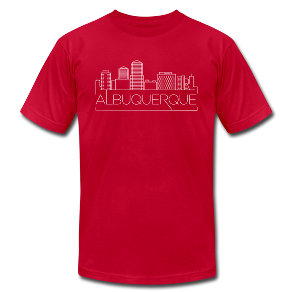 Albuquerque, New Mexico T-Shirt - Skyline Unisex Albuquerque T Shirt - red